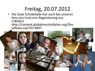 Freitag, 20.07.2012