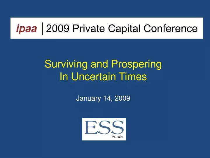 ipaa 2009 private capital conference
