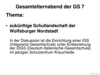 gesamtelternabend der gs 7