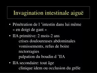 invagination intestinale aigu