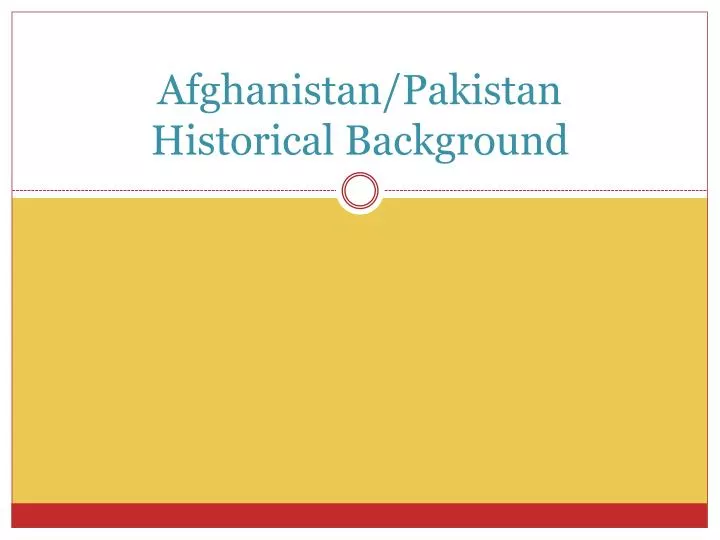 afghanistan pakistan historical background