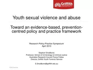 Youth sexual violence and abuse