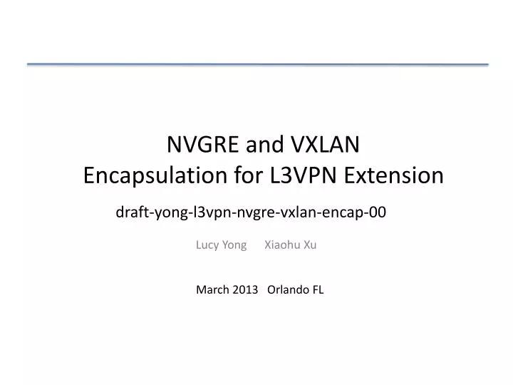 nvgre and vxlan encapsulation for l3vpn extension