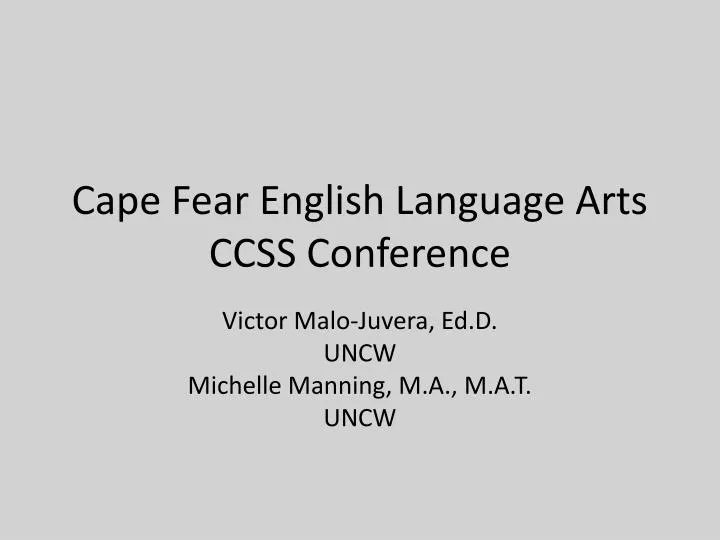 cape fear english language arts ccss conference