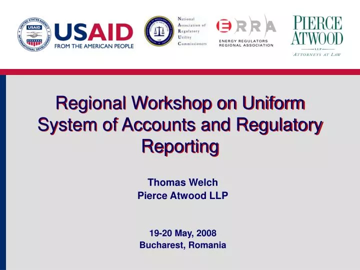 regional workshop on uniform system of accounts and regulatory reporting