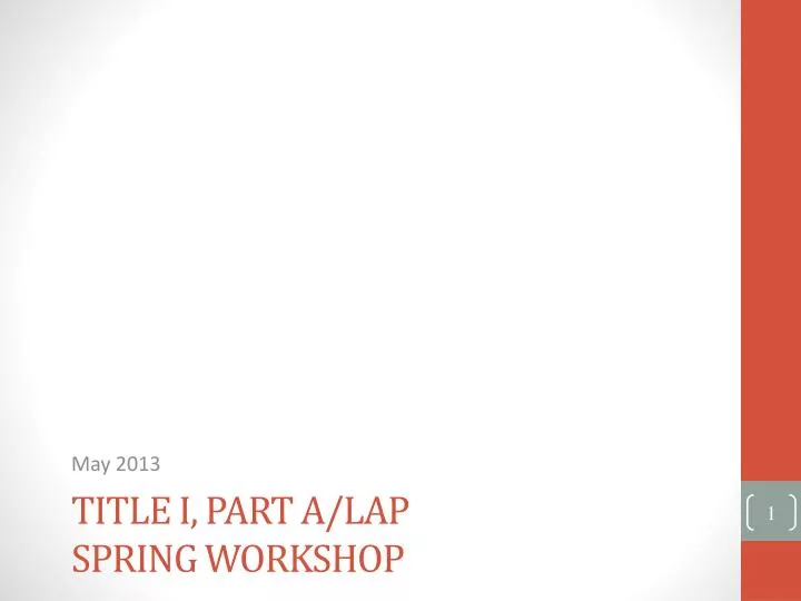 title i part a lap spring workshop