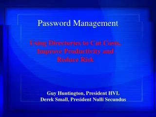 Password Management