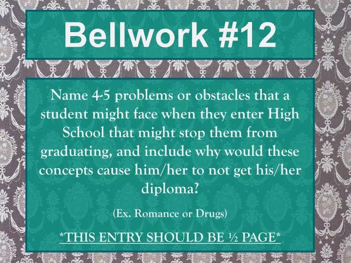 bellwork 12