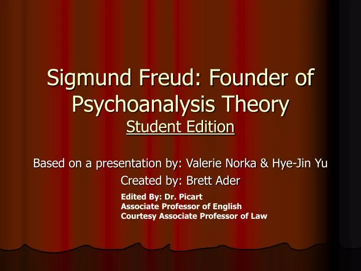 sigmund freud founder of psychoanalysis theory student edition
