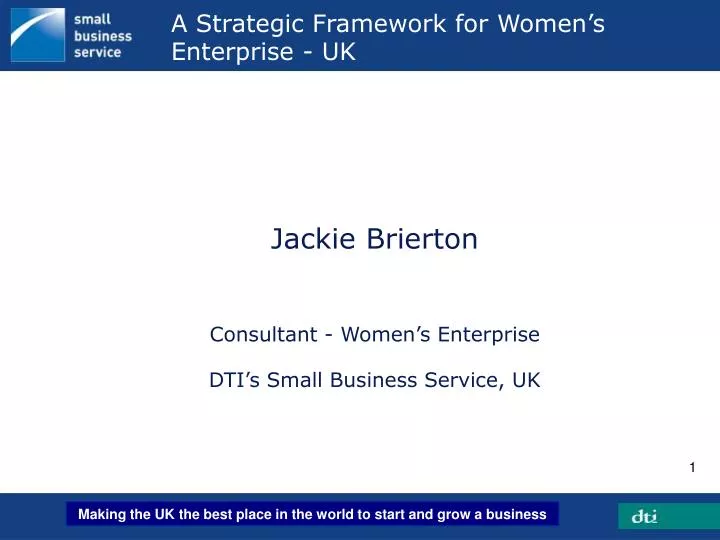 a strategic framework for women s enterprise uk