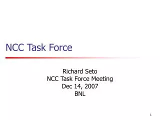 NCC Task Force