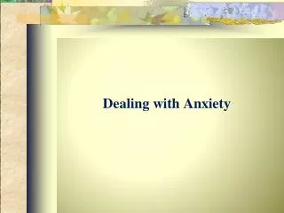 dealing with anxiety