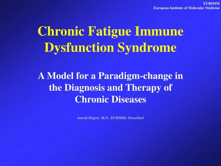 chronic fatigue immune dysfunction syndrome