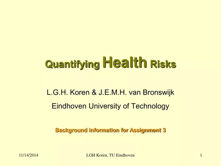 quantifying health risks