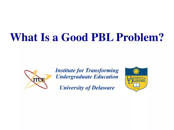 what is a good pbl problem