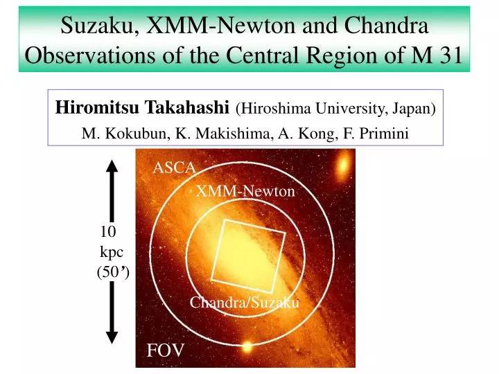 suzaku xmm newton and chandra observations of the central region of m 31