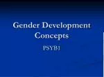 Gender Development Concepts - slide 1