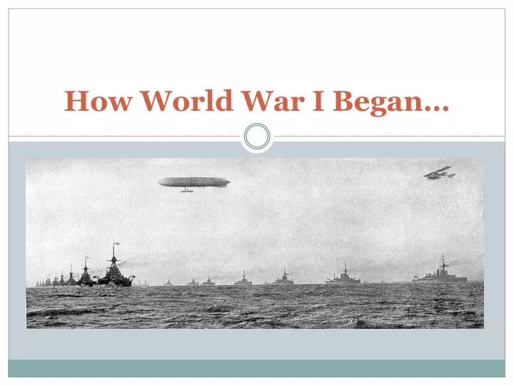how world war i began