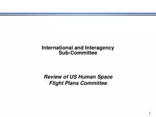 International and Interagency Sub-Committee