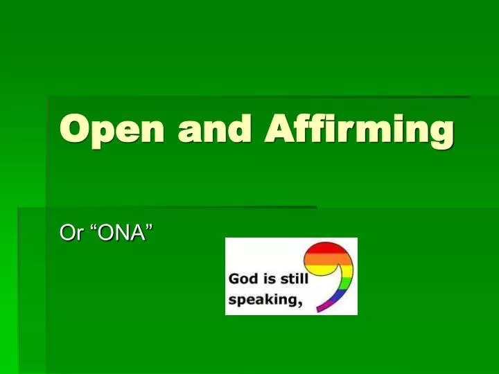 open and affirming