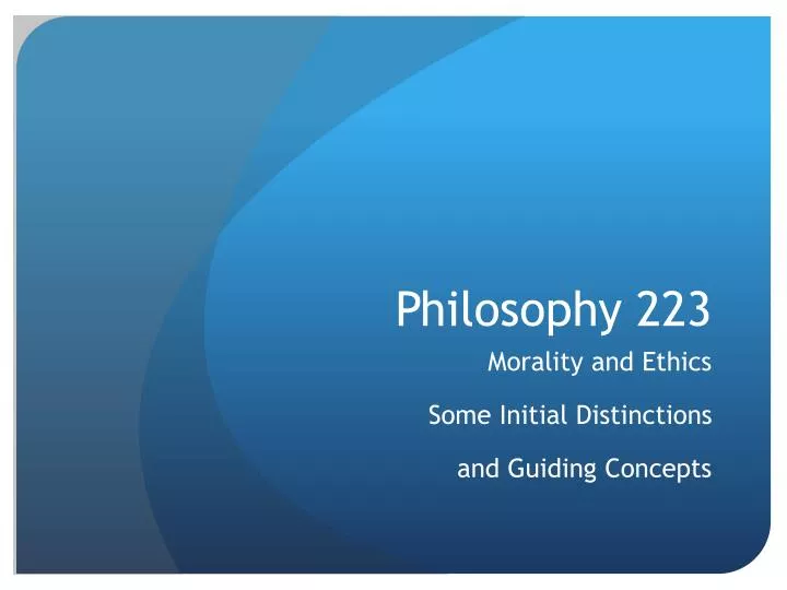 philosophy 223