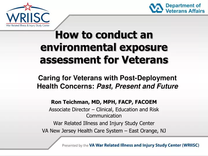 how to conduct an environmental exposure assessment for veterans