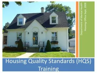 Housing Quality Standards (HQS) Training