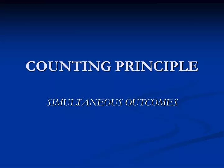 counting principle