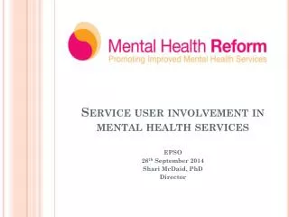 Service user involvement in mental health services