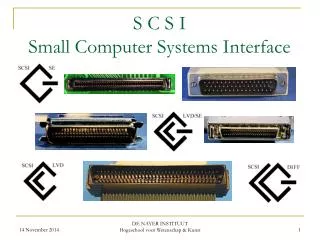 S C S I Small Computer Systems Interface