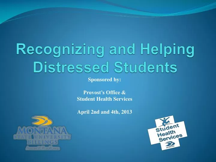 recognizing and helping distressed students