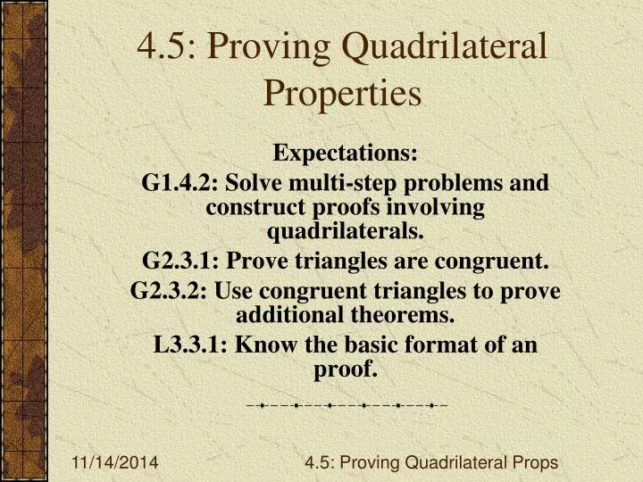 4 5 proving quadrilateral properties