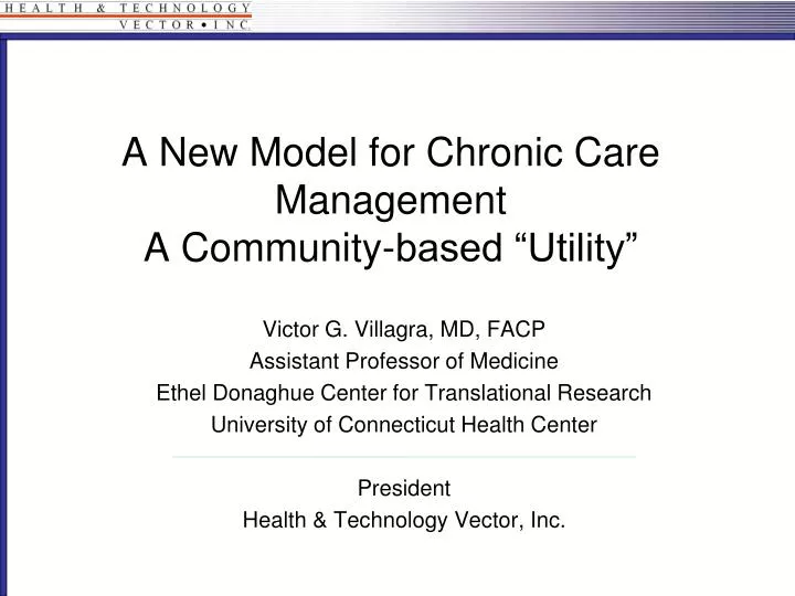 a new model for chronic care management a community based utility