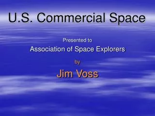 U.S. Commercial Space