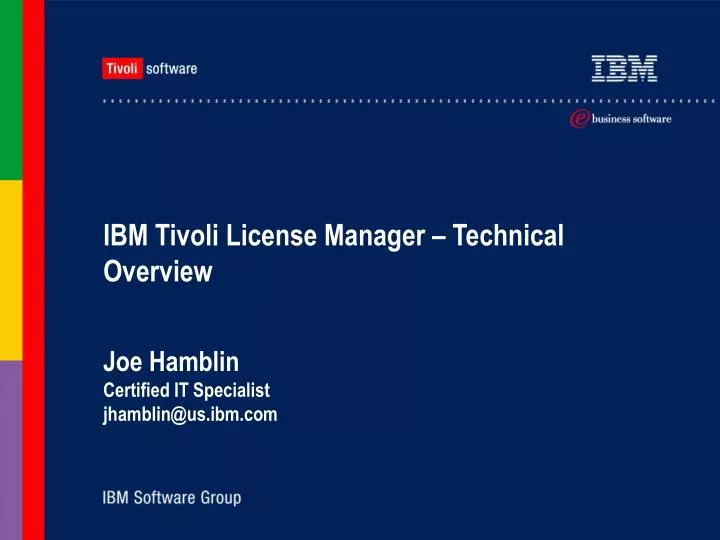 ibm tivoli license manager technical overview