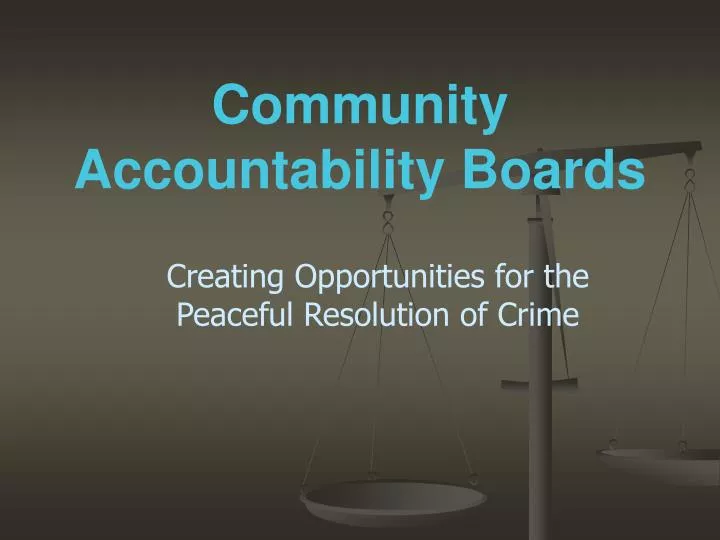 community accountability boards
