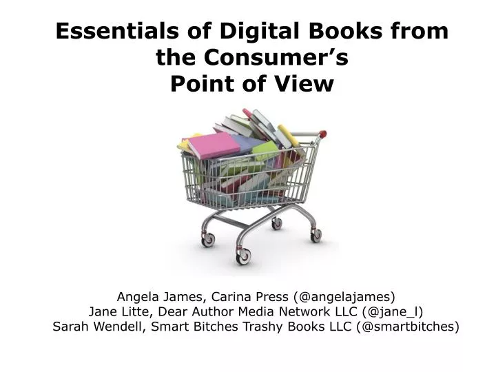 essentials of digital books from the consumer s point of view
