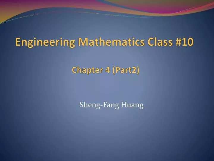 engineering mathematics class 10 chapter 4 part2