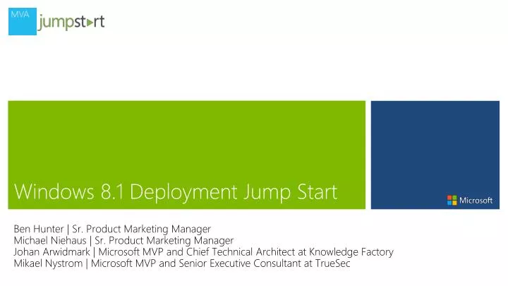 windows 8 1 deployment jump start