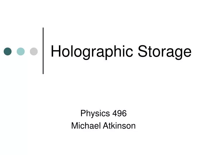 holographic storage