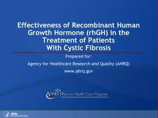 Prepared for: Agency for Healthcare Research and Quality (AHRQ) ahrq