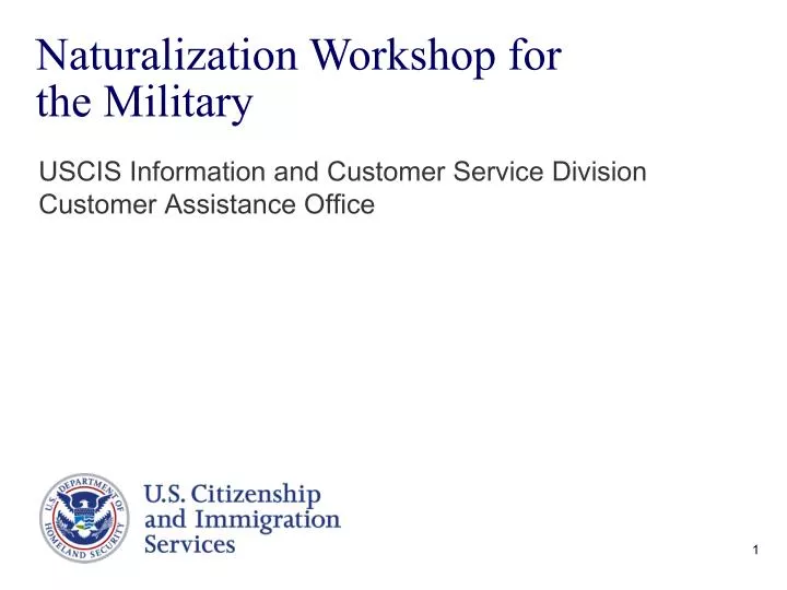 naturalization workshop for the military