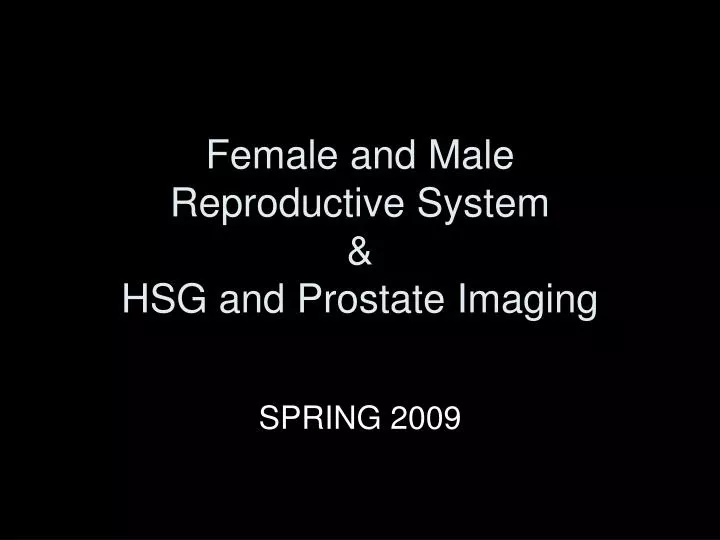 female and male reproductive system hsg and prostate imaging