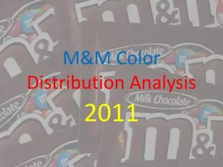 M&amp;M Color Distribution Analysis