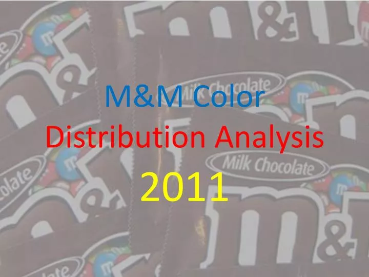 m m color distribution analysis