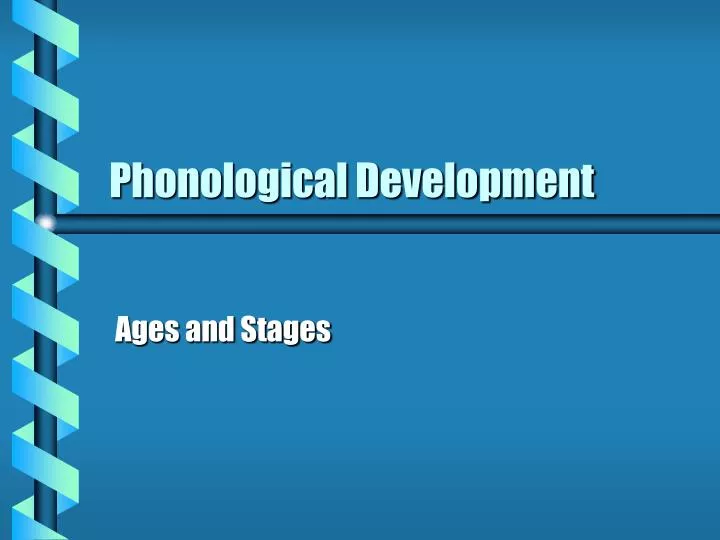 phonological development