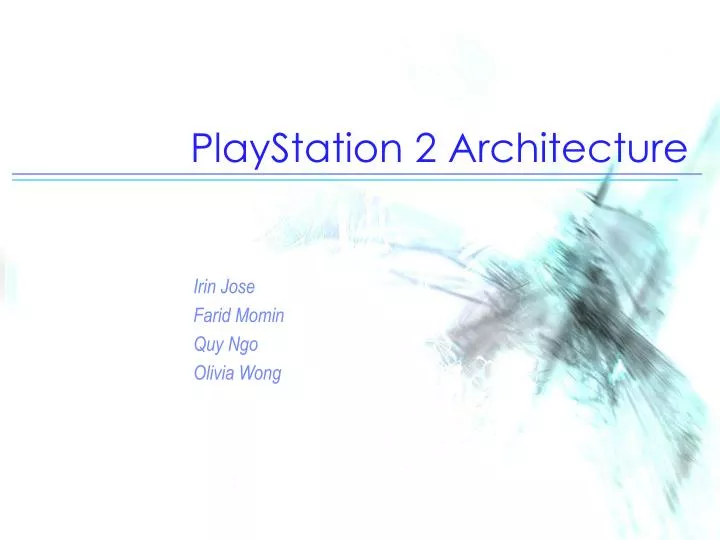 playstation 2 architecture