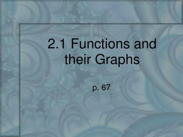 2 1 functions and their graphs