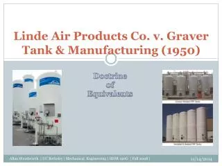 Linde Air Products Co. v. Graver Tank &amp; Manufacturing ( 1950)
