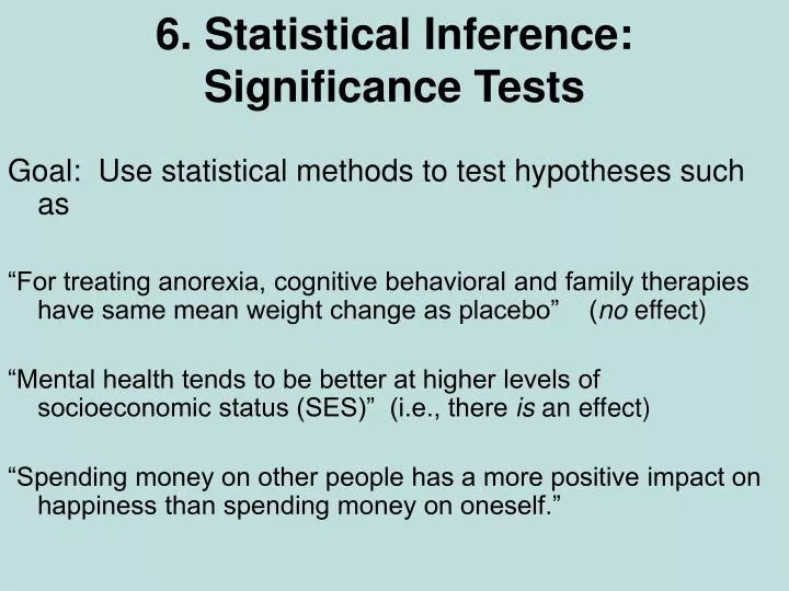 6 statistical inference significance tests
